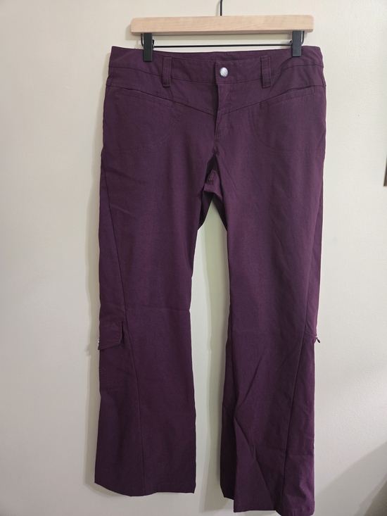 Athleta Denim - Athleta Dipper Cargo Pants Women's 8 Tall NWOT Burgundy Purple Utility Stretch